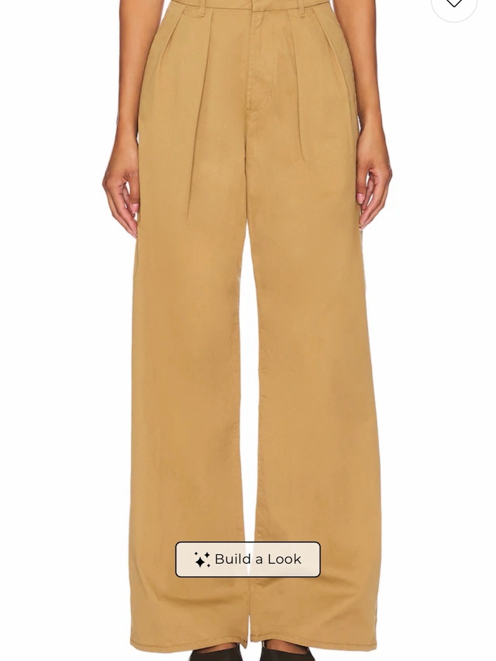 Wide-Leg High-Waist Pants in Tan, PANTALONES PLISADOS PETRA - Picture 2 of 12